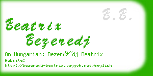 beatrix bezeredj business card